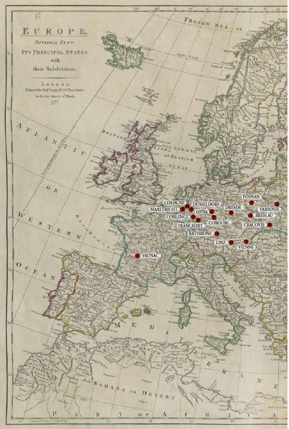 Carte itinéraire Antoine 1791-1797